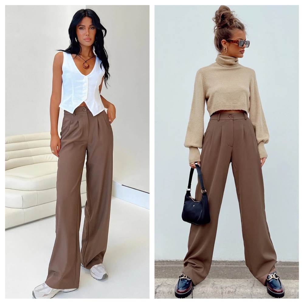 Princess Polly Archer Pants in Brown